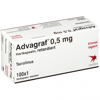 ADVAGRAF 0.5 MG ( TACROLIMUS ) 100 PROLONGED RELEASE HARD CAPSULES
